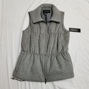 NEW Lafayette 148 Colt Cashmere Puffer Vest Jacket Gray Loro Piana Size P